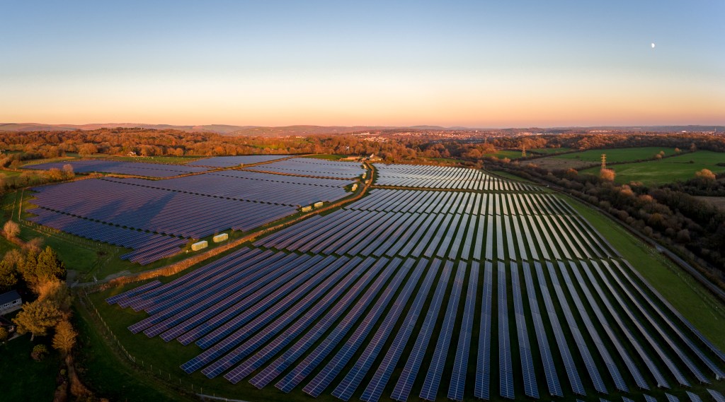 Aerial,Drone,View,Of,Solar,Panels,At,A,Solar,Energy